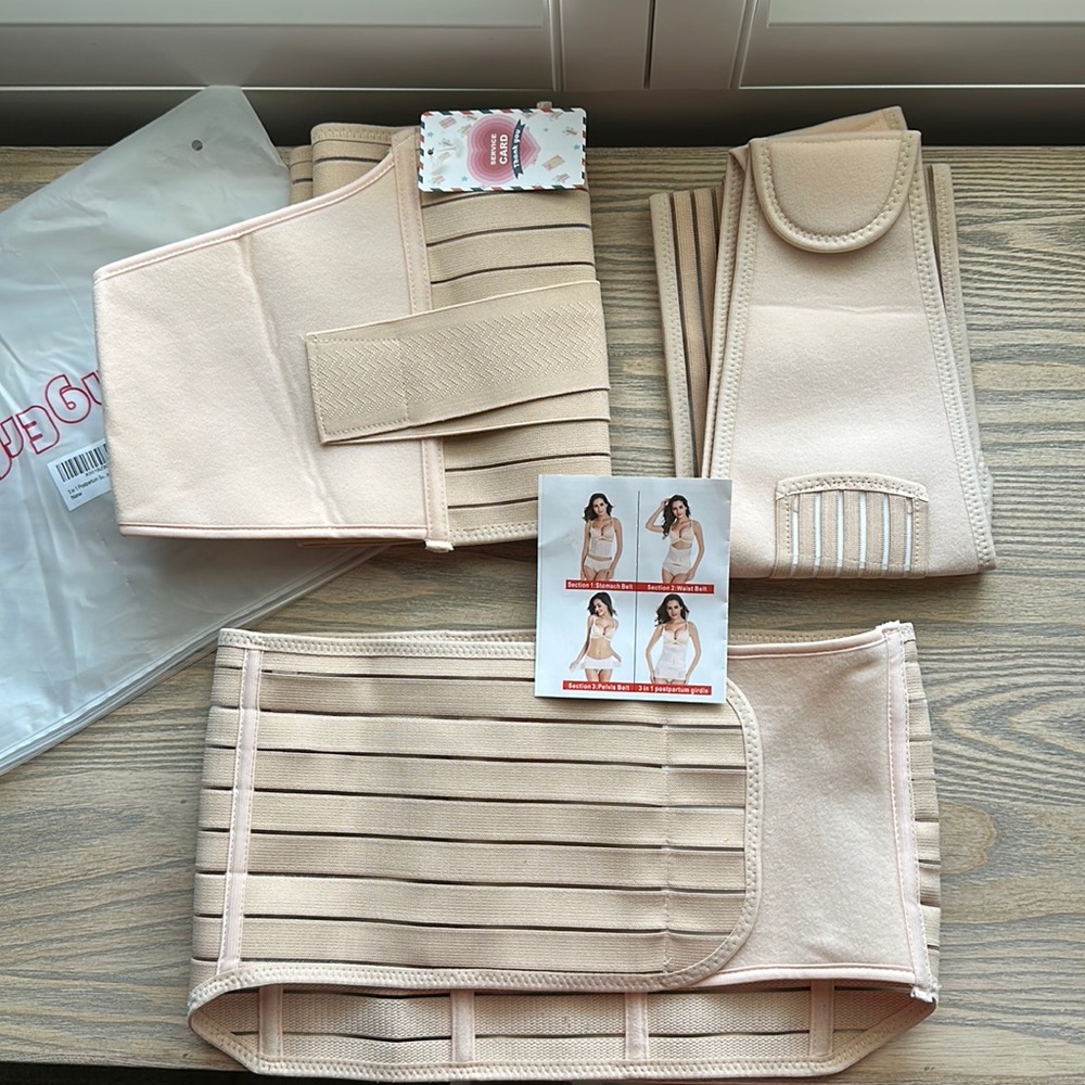 Postpartum recover belt set. 3 sections (2 parts brand new)